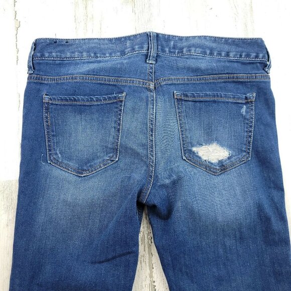 Express Women's Blue Distressed Modern Boyfriend Relaxed Fit Jeans Size 2 EUC - Picture 8 of 8